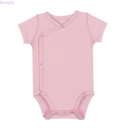 Kureaily Unisex Baby Solid Baby Bodysuit Romper Blank For 0 24 Months Boys Girls 6-9 Months