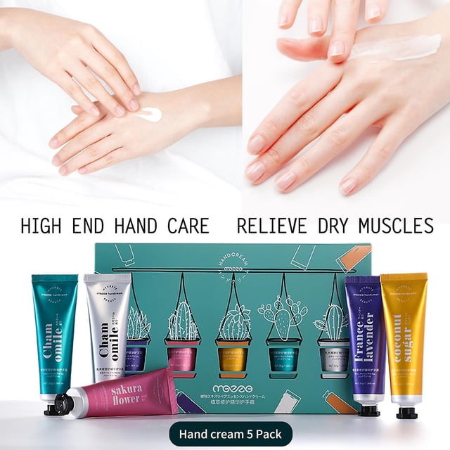 Crema de manos HUOGUO Plant Essence hidratante 30 g x5 con caja
