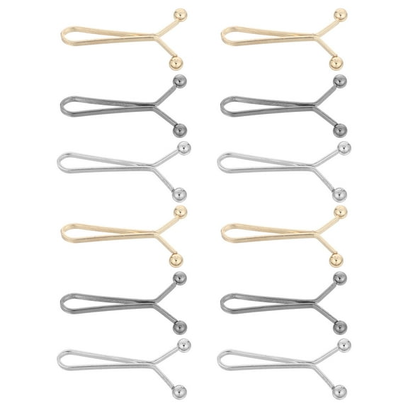 OUNONA 12Pcs Trouser Waist Tightener Clips Adjustable Waistband Reducer for Jeans Pants Skirts Assorted Colors