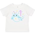 thumbnail image 3 of Inktastic Happy 1st Birthday with Cute Narwhal Stars and Bubbles Boys or Girls Baby T-Shirt, 3 of 5