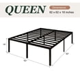 thumbnail image 7 of Amolife Heavy Duty Queen Size 18" Metal Platform Bed Frame with 16.6" Under Bed Storage Space, Black, 7 of 7