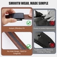 thumbnail image 6 of JASGOOD Men's Leather Belt American Flag Automatic Ratchet Buckle Slide Belt for Dress Casual Trim to Fit with Gift Box, 6 of 9