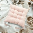 thumbnail image 4 of Universal Chair Cushion 15.75x15.75 Inch Multi-Surface Comfort Pad Pressure Relief Seat Pad with Tie Straps for Office Sofa Stool Ergonomic Support(Pink), 4 of 5