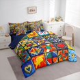 thumbnail image 2 of Erosebridal Boho Style Floral 7-Piece Bedding Comforter Set,Multicolor Blossom Flower King Bedding Sets,Reversible, 2 of 7