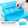thumbnail image 2 of MasteelfCA 3-Layer Storing Box Multi-functional Storage Case Portable Painting Tool Box, 2 of 9