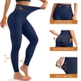 thumbnail image 4 of Rosvigor Womens Yoga Leggings High Waisted Workout Leggings with No Front Seam Tummy Control Stretch Athletic Pants, 4 of 7