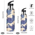 thumbnail image 2 of Yayeee 33oz Insulated Water Bottle Double Wall Stainless Steel with Flip Straw Lid, Blue Wave Pattern, 2 of 7