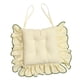 thumbnail image 1 of Cojín de silla con lazos antideslizantes, estilo bohemio con volantes, relleno de algodón para sala de estar Beige, 1 of 7