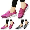 thumbnail image 5 of Sopiago Womens Sneakers Sneakers for Women Walking Shoes Slip On Lightweight Fashion Breathable Tennis Shoes Athletic Work Running Shoes Hot Pink,39, 5 of 6