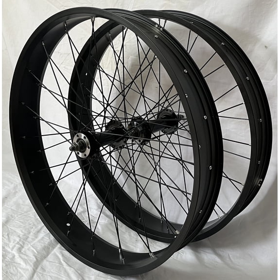 DONSP1986 26" x4" Fat Tire Rimset Heavy Duty 12G Spokes Disc Brake BIKE Wheelset