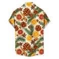 thumbnail image 6 of LODIENY Men's Hawaiian Shirt Funny Vintage Boho Floral Tropical Palm Tree Pattern Print Summer Beach Casual Short Sleeve Button Down Holiday Vacation Tees Tops Gold S, 6 of 7