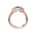 thumbnail image 2 of 1.20 T.C.W Brilliant Princess Cut Natural Diamond Wonderful Three Stone with Accents Engagement Ring for Women Solid 14K Rose Gold Size 3, 2 of 8