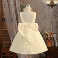 thumbnail image 4 of Cowsor Girls Formal Dress 8 to 13 Years Sleeveless Bow Embellished Gown Elegant Party Dress for Wedding Holiday Graduation Ceremony Special Occasions, 4 of 7