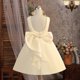 thumbnail image 4 of Vestido de manga corta con cuello redondo para niña, moda de color liso, sin mangas, con lazo, para niñas de talla mediana y grande., 4 of 9