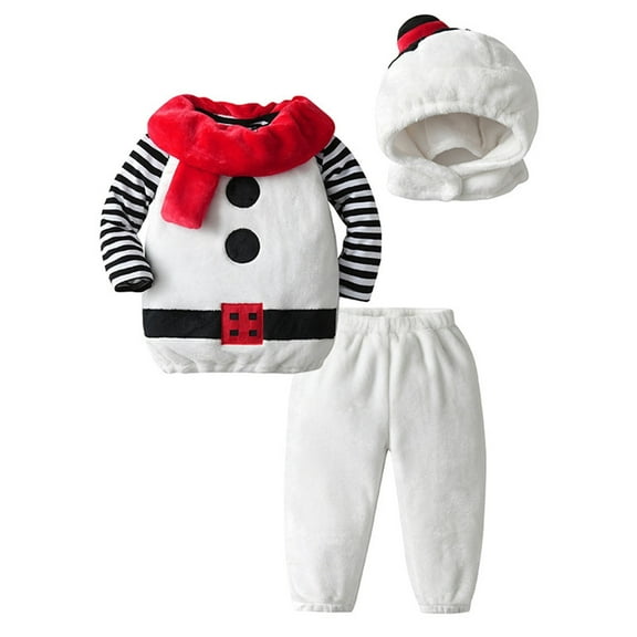 Coerni 4PCS Family Christmas Clothes Matching Sets Long Sleeved Round Neck Snowman Costume Clothes Set For Boys Girls