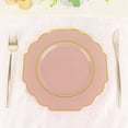 Efavormart 10 Pack 8" Blush/Rose Gold Hard Plastic Dessert Appetizer