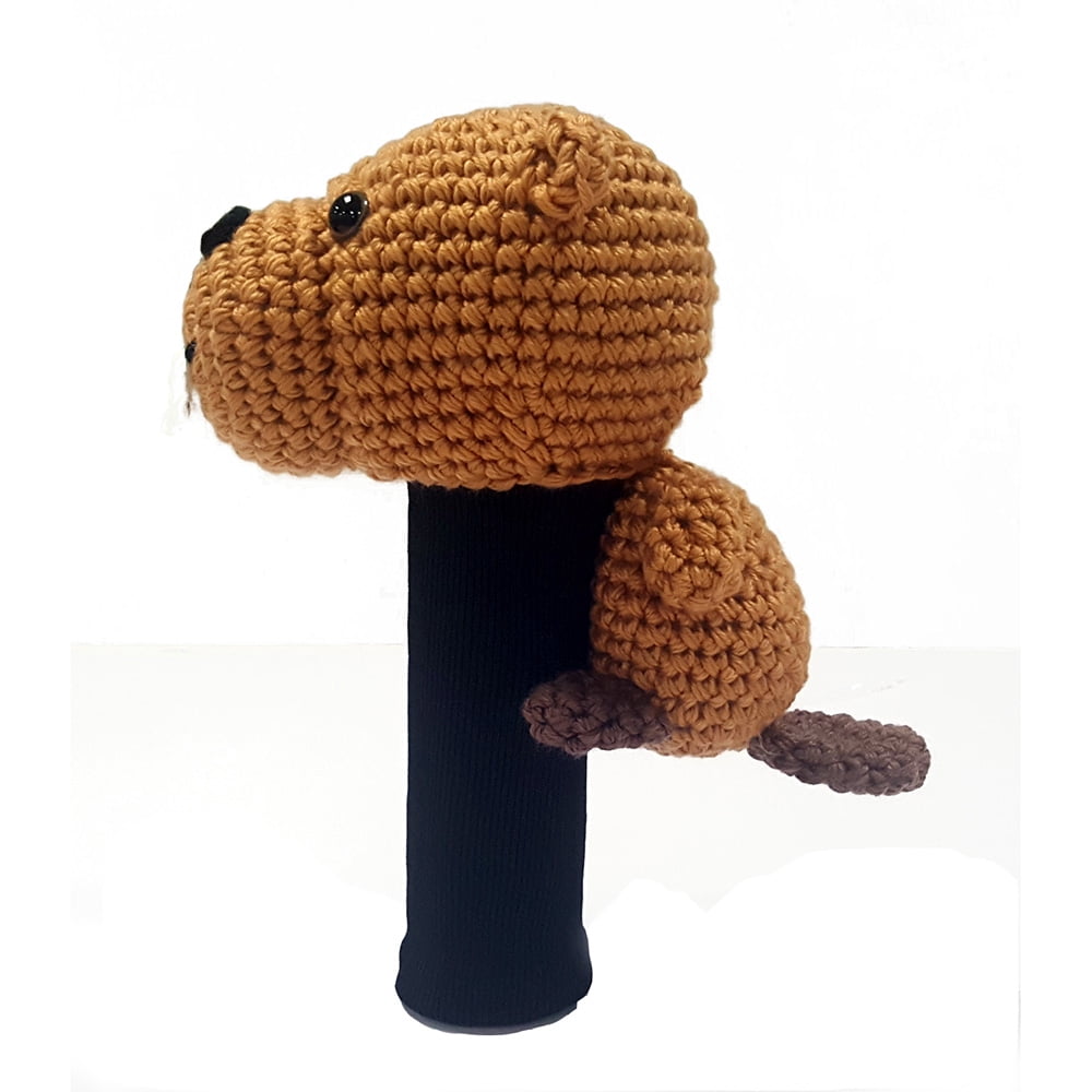 StitchHead Hand Stitched Yarn Animal Driver/Wood Head Cover (Beaver)