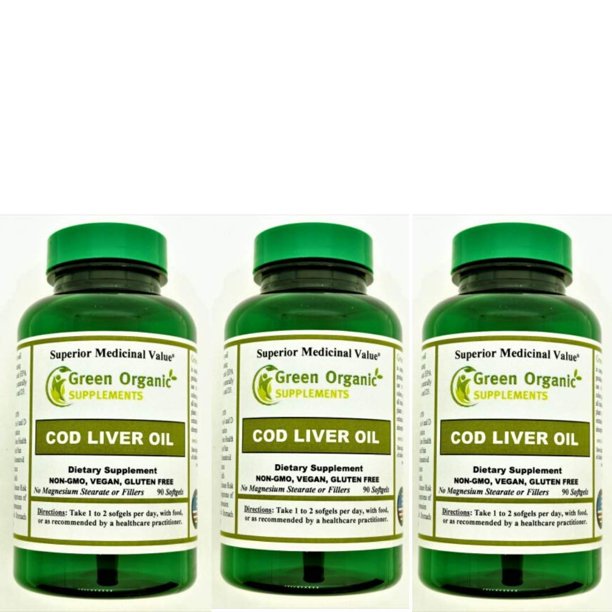 (Pack3) Cod Liver Oil, Vitamin A, Vitamin D3 from Norway (Pack of 3