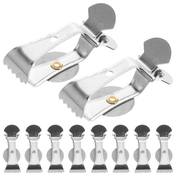 unbranded 10Ud Clips Para De Acero Inoxidable Con Boca Ancha Y Fuerte Sujeción Para Hogar Y Oficina