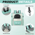 thumbnail image 3 of Uxcell Cat Backpack Carrier, Large Space & Breathable, Pet Hiking Travel Backpack for Cats or Small Dogs Puppies, Intended for Hiking / Camping / Traveling (Mint Green, 13"x11"x15"), 3 of 7