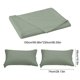 thumbnail image 3 of Solid Color Polyester Bed Sheet Set | 1 Sheet 150x230cm & 2 Pillowcases 74x48cm | Dark Blue Pink Yellow White Purple Red Green | Easy Care Durable Soft | Fade Resistant Washable | 3-Piece Bedding, 3 of 6