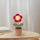 thumbnail image 5 of Mini ramo de flores de ganchillo hecho a mano en maceta, tejido a mano, para regalo de cumpleaños Pequeña flor roja, 5 of 7