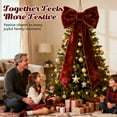 thumbnail image 6 of 7.2 FT Christmas Decorations Extra Large Christmas Tree Topper Bow Giant, Xmas Red Velvet Bow for Home Wreath Wall Holiday, Christmas Decorations Indoor Outdoor, 6 of 7
