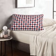 thumbnail image 6 of Naloa Blue And Red Diamond Pillowcase, Cool Pillowcase, Lightweight, Breathable, Skin Friendly Pillowcase, Hidden Zipper (No pillow core)-16"x24", 6 of 6