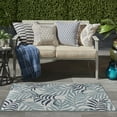 thumbnail image 4 of Nourison Garden Oasis Indoor/Outdoor Blue 3' x 5' Area Rug (3x5), 4 of 9
