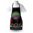 thumbnail image 3 of Video Games Apron Arcade Machine Retro Gaming Fun Joystick Buttons Vintage 80's 90's Electronic, Unisex Kitchen Bib Apron with Adjustable Neck for Cooking Baking Gardening, Multicolor, by Ambesonne, 3 of 3