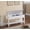 White + Wood, variant on Space Saving Solid Wood Shoe Bench with Storage for Small Entryway, Cherry Finish, 35.5L x 13W x 18H