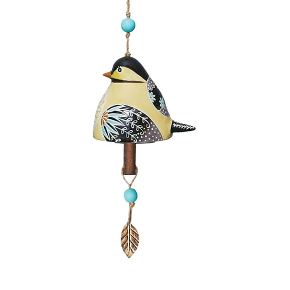 Bird Song Bell Garden Decoration,Hanging Rustic Wind Chime, Pendant Metal Tube Bell Door Bell Pendant, Festival Gift F