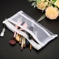 thumbnail image 5 of Uxcell Mesh Zipper Bags, B6 Travel Cases Nylon Makeup Pouches, White 6 Pack, 5 of 5