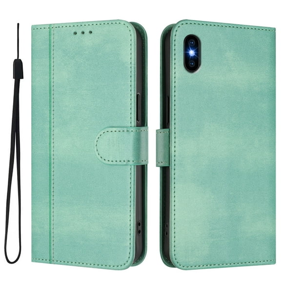 Leather Phone Case for iPhone Xs Max（6.5 inch）Case,Retro Style PU/TPU Folio Wallet Case, Premium Folio Cover with [Card Slots] and [Kickstand],Flip Leather Magnetic Book Style Wallet-F1