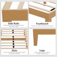 thumbnail image 5 of AFO King Size Wood Platform Bed Frame-12 Inch Solid Wood Queen Bed Frame with Slat Support, No Box Spring Needed-Rustic Pine, 5 of 8
