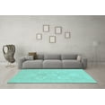 thumbnail image 3 of Ahgly Company Indoor Square Oriental Light Blue Traditional Area Rugs, 4' Square, 3 of 4