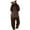 Brown, variant on Snug Fit Unisex Adult Onesie Pajamas, Flannel CosplayOne Piece Halloween Costume Sleepwear Homewear