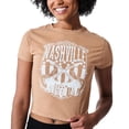 thumbnail image 5 of Nashville Guitars & Cityscape Women's Brown Crew Neck Short Sleeve Baby Tee-XXL, 5 of 5
