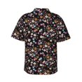 thumbnail image 3 of Picia Daisies Flowers Gentle Cotton Regular Fit Short Sleeve Casual Hawaiian Shirt for Men-Small, 3 of 9