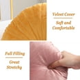 thumbnail image 3 of 18-Inch Round Velvet Throw Pillow for Home Decorative Couch (Yellow), 3 of 6