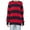 Red Blue Stripe, variant on Women Fashion Wild Sweater Contrast Color Stripe Round Neck Long Sleeve Knitted Pullovers Autumn Winter Loose Casual Tops