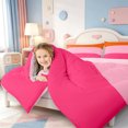 thumbnail image 4 of Erosebridal Line Geometric Print 7pcs Queen Bedding,Mid-Century Lines Bedding Comforter Set Queen,Pink Reversible, 4 of 7