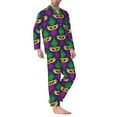 thumbnail image 2 of Lsque Mardi Gras Carnival3 Pattern Long Sleeve Pajama Set for Men - Soft 2-Piece Sleepwear and Loungewear Set with Pockets, Comfy Nightwear-XX-Large, 2 of 7