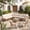 10PCS-Twill Weave Style C, variant on MaagorVita 10Pcs Outdoor Patio Furniture Set, Modular Outdoor Sectional, Modern Rattan Wicker Sofa Set with Two Chairs and Washable Thick Cushions, Beige Cushion
