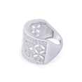 thumbnail image 4 of 1.88 CT Round And Baguette Cut White Simulated Diamond Art Deco Engagement Ring In 14K White Gold Over Sterling Silver (Color: White, Clarity: VVS1-VVS2, 1.88 Cttw) -7.5, 4 of 8