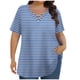 thumbnail image 1 of Tops de Manga Corta de Tamaño Más de las Mujeres, Blusas de Cuello en V Impresas de Verano de Moda para Uso Casual, Diario Y de Fiesta, 1 of 8