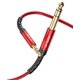 thumbnail image 1 of Cable de audio JSAUX de 6,35 mm 1/4 macho a 3,5 mm 1/8 macho, 6 m, rojo, 1 of 7