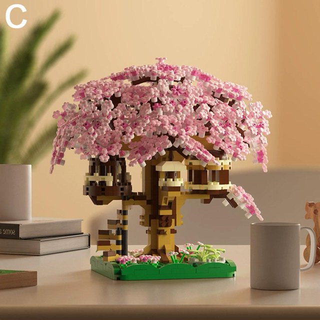 Cherry Blossom Tree Building Blocks Educational Assembling Toys Children Boys Girls Gift