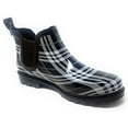 thumbnail image 2 of Rubber Rain Boots for Women - 5" Waterproof Ankle Boots for Women - Rain Footwear, Garden Boots for Ladies, Black/White Plaid, Size 6, 2 of 3