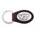 thumbnail image 1 of ZeppelinProducts VAT-KL6-BRW Virginia Tech Leather Key Fob- Brown, 1 of 3